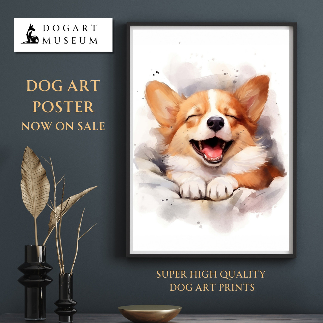 コーギー　ウェルシュコーギー　犬　犬の絵　原画　絵画　鉛筆画　手描き　イラスト