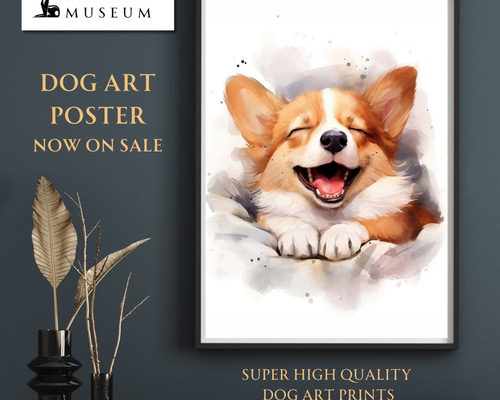 コーギー　ウェルシュコーギー　犬　犬の絵　原画　絵画　鉛筆画　手描き　イラスト 色鉛筆画 犬 No 32 原画手描き イラスト MIYU'sアート miyu 通販