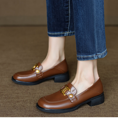 ローファー レディース スリッポン 革靴 コインローファー