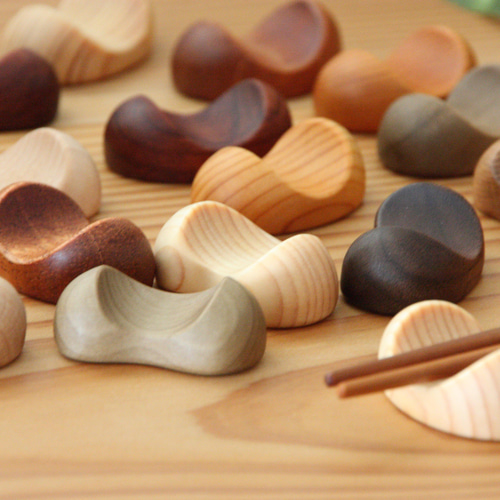 木の種類が選べる 箸置き 豆形 ミニサイズ 箸・箸置き u.wood.kobo