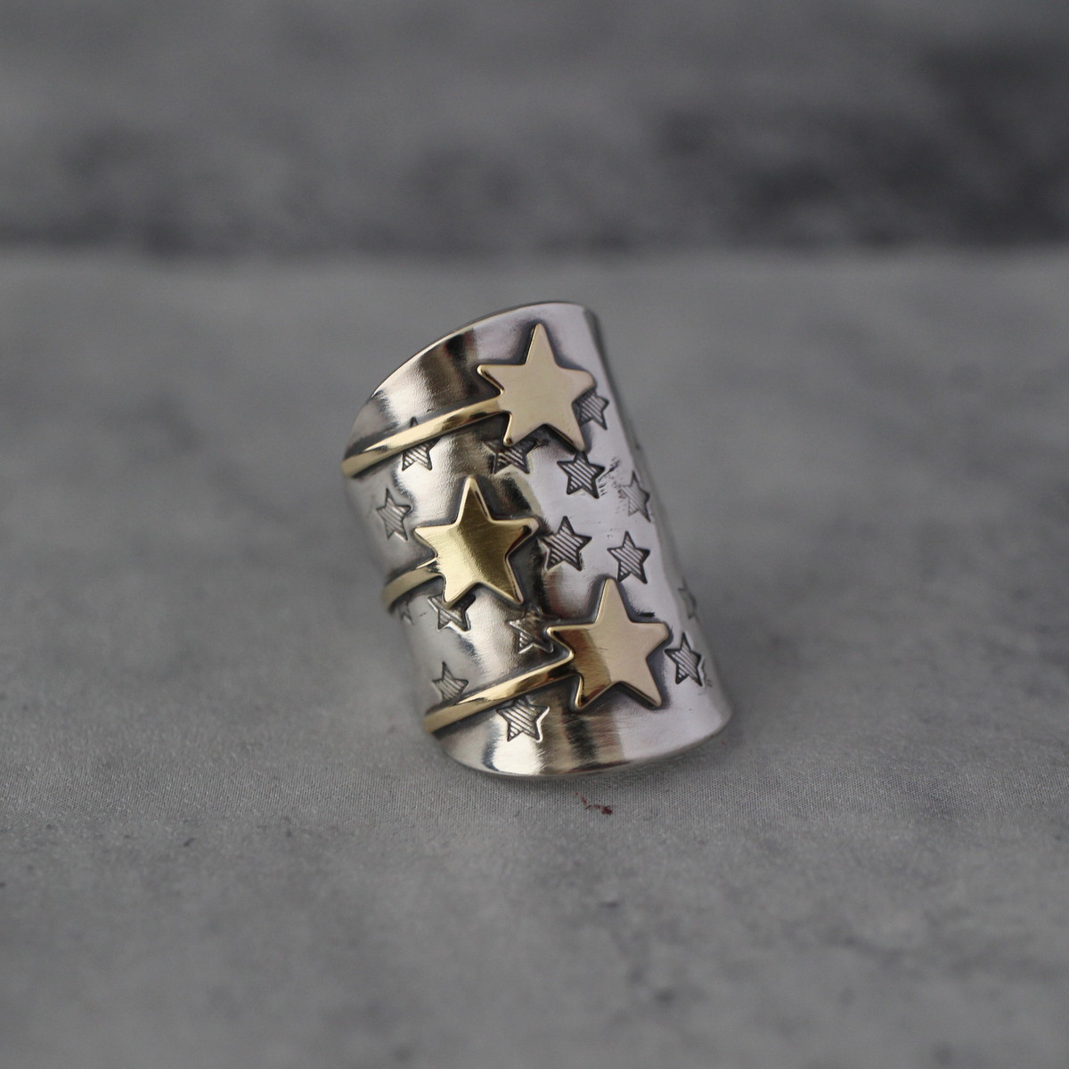 煌めく流星｜カフリング｜スプーンリング｜シルバー｜真鍮｜ユニーク｜ファンシー｜大人可愛い｜メテオ｜アニメ｜大人カジュアル