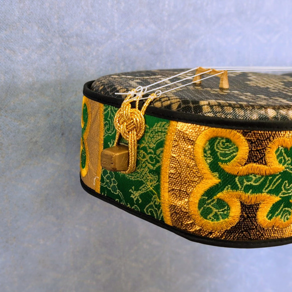 【Ｅ】沖縄三線 人工皮〈ヘビ柄プリント・宮古島〉 *´꒳`*