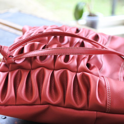 ひらひらショルダーバッグ合皮メタリックピンク 5枚目の画像