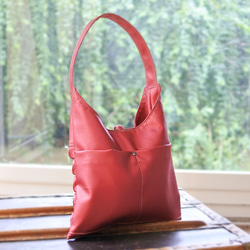 ひらひらショルダーバッグ合皮メタリックピンク 7枚目の画像