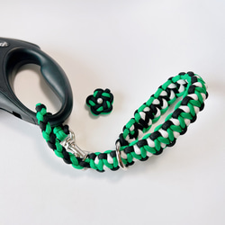 パラコードダブルリード　多頭用リード　パステルレインボー　No.0175 パラコードダブルリード 多頭用リード パステルレインボー No