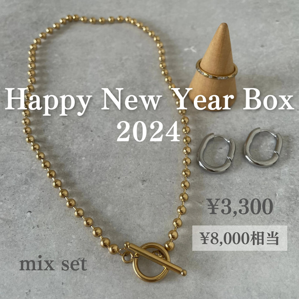 ステンレス つけっぱなしOK Happy New Year Set 2024 mix 福袋 1枚目の画像