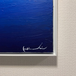 【Give and destroy (#2)】絵画　抽象画　インテリア　アート　青色の絵 8枚目の画像