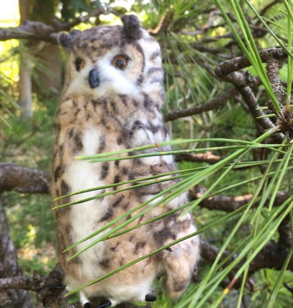 ☆羊毛フェルトのベンガルワシミミズクA 9枚目の画像