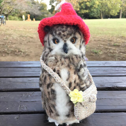 ☆羊毛フェルトのベンガルワシミミズクA 1枚目の画像