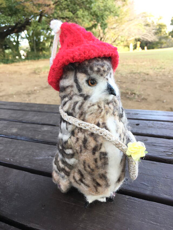 ☆羊毛フェルトのベンガルワシミミズクA 6枚目の画像