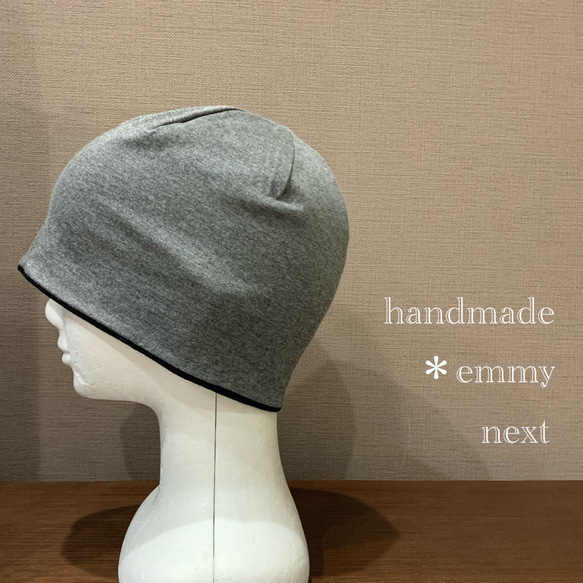 ☆☆Ｂ様オーダー品☆☆送料無料＊handmadeコットンレイヤードキャップ2枚セット〈くすみパープル〉ケアキャップ 11枚目の画像