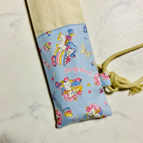 37cmバチ用】太鼓バチ用 ユニコーン ゆめかわ 子供用 ショルダー