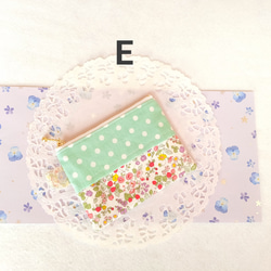 ポケットティッシュケース付きミニフラットポーチ(かわいいイチゴとお花) 6枚目の画像