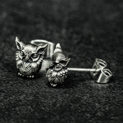 アガット オリジナル フクロウ ピアス アガット オリジナル フクロウ ピアス