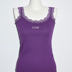 (全3色) ADG Lace Trim Rib-Camisole キャミソール ホワイト 白 上品 きれいめ 11枚目の画像