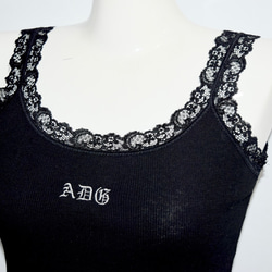 (全3色) ADG Lace Trim Rib-Camisole キャミソール ホワイト 白 上品 きれいめ 17枚目の画像