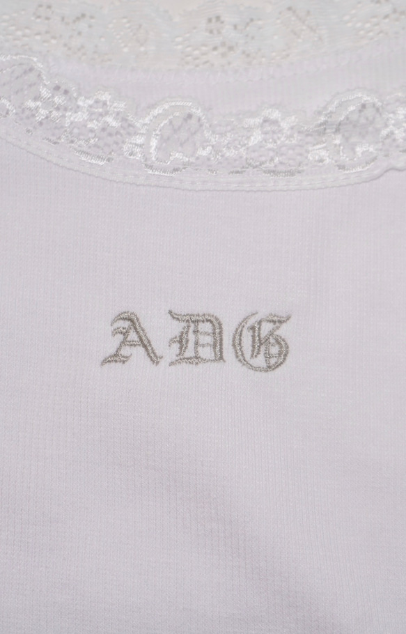 (全3色) ADG Lace Trim Rib-Camisole キャミソール ホワイト 白 上品 きれいめ 8枚目の画像