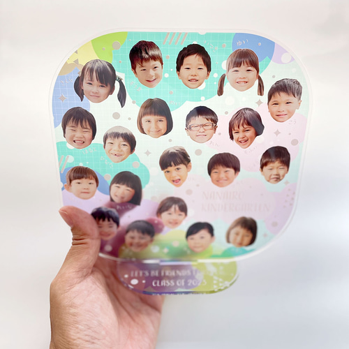 卒園記念 顔写真 アクリルスタンド 卒園記念品 顔入り （Flowers・M