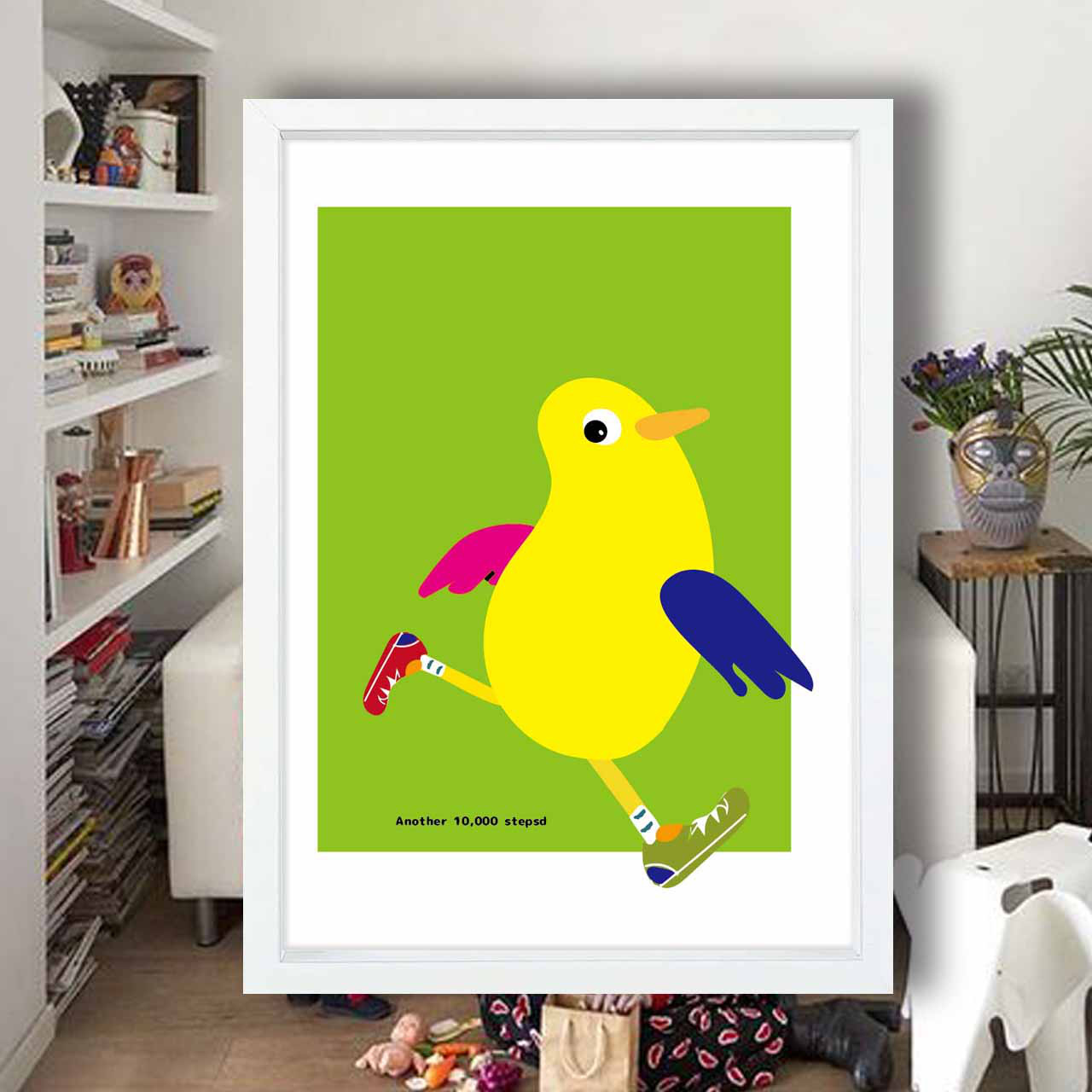 バードピーナッツ　鳥　イラスト　ポスター　A4 A3 A2 A1　アート  　アートポスター　seiで検索　2331