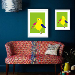 バードピーナッツ　鳥　イラスト　ポスター　A4 A3 A2 A1　アート  　アートポスター　seiで検索　2331 4枚目の画像