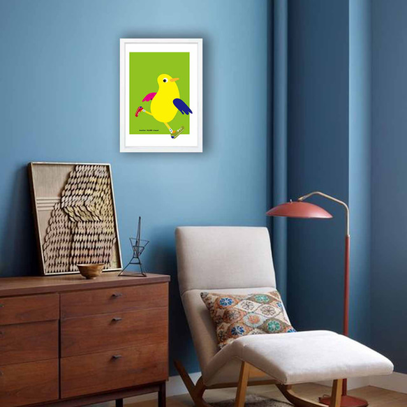 バードピーナッツ　鳥　イラスト　ポスター　A4 A3 A2 A1　アート  　アートポスター　seiで検索　2331 7枚目の画像