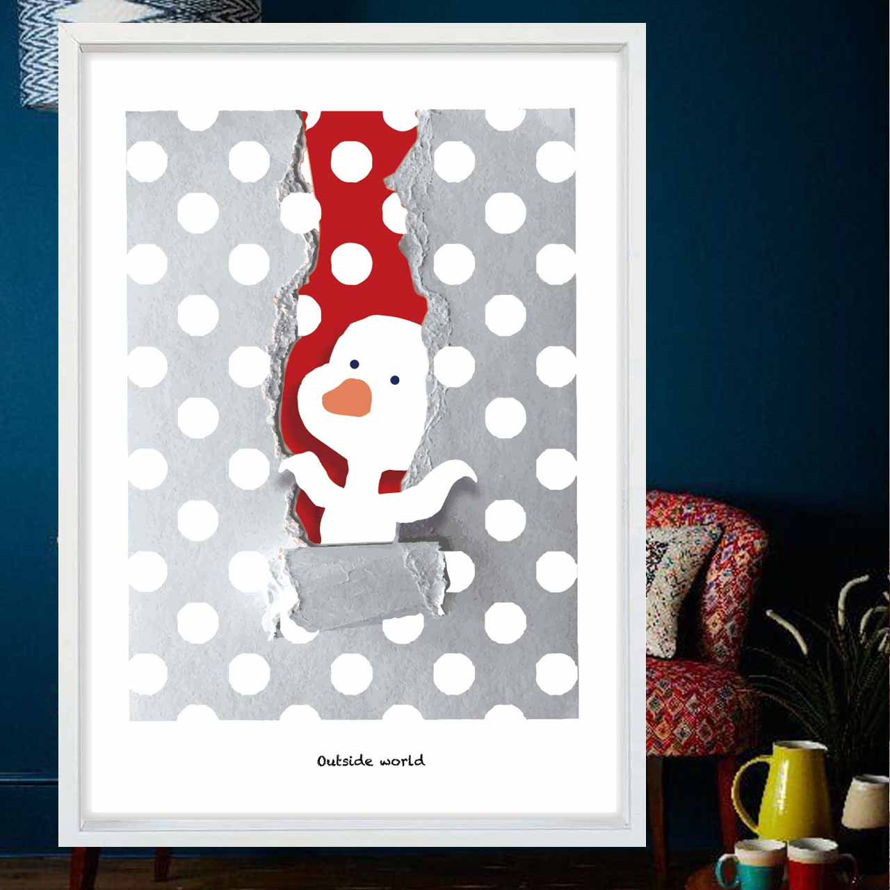 未知の世界　アヒル　イラスト　ポスター　A4 A3 A2 A1　アート  　アートポスター　seiで検索　1889