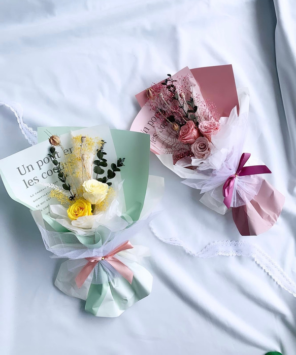 ◆プロが作る◆プリザーブドフラワー韓国風花束 人気・おすすめ｜使いやすい・旅行におすすめ 品質保証 全国発送 在庫限り