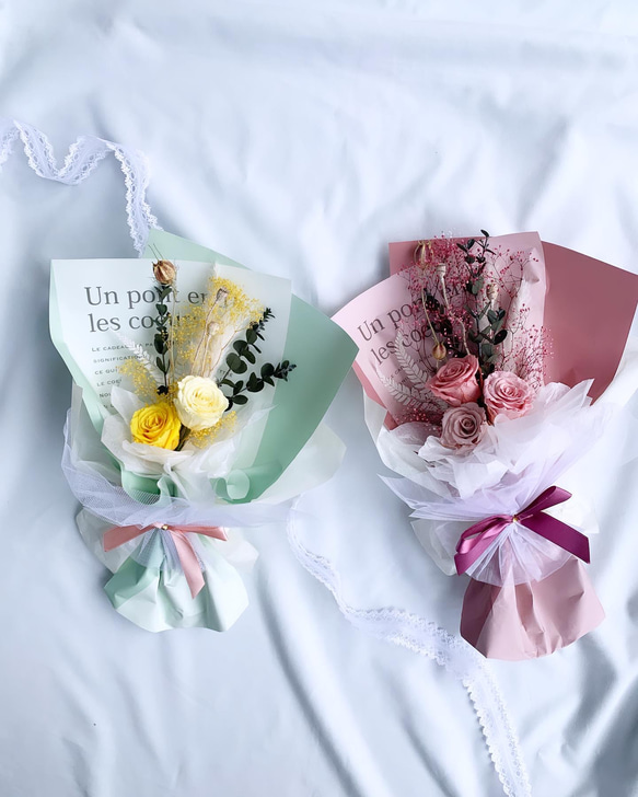 ◆プロが作る◆プリザーブドフラワー韓国風花束 人気・おすすめ｜使いやすい・旅行におすすめ 品質保証 全国発送 在庫限り