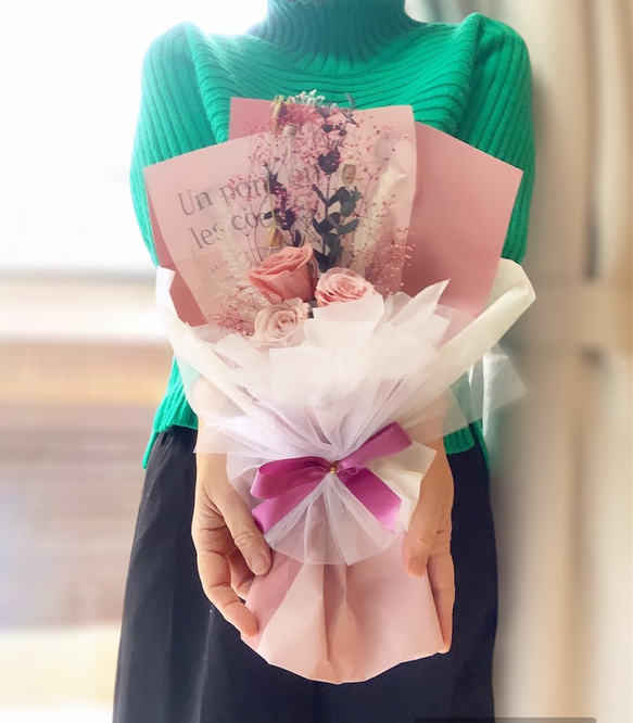 ◆プロが作る◆プリザーブドフラワー韓国風花束 人気・おすすめ｜使いやすい・旅行におすすめ 品質保証 全国発送 在庫限り