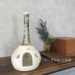 【Ｎｏ．6】陶器のオブジェ・照明 1枚目の画像