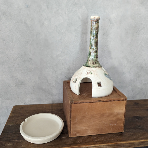 ハトの陶器のスタンドランプ 送料込み！ No．6】陶器のオブジェ・照明 スタンドライト・テーブルランプ