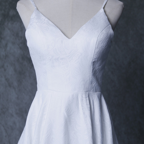 エレガント Vネック パーティードレス トレーン 披露宴/結婚式  