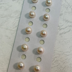 【難アリ】アコヤ真珠6.5mm珠 片穴 おまかせペア（2珠） 1枚目の画像