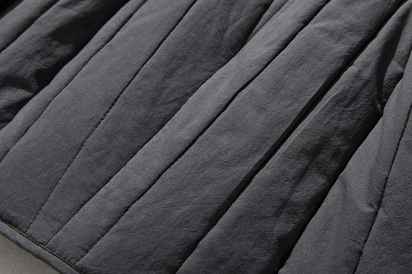 着るだけで旬顔　中綿　キルティングアウター　ショートコート　チャコールグレー　24A01-3 12枚目の画像
