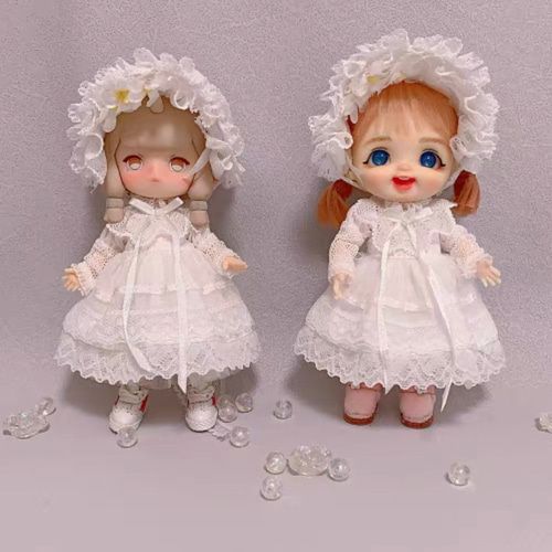 JANAYA オビツ11 ob11服 白色レースワンピース4点セット 翌日発送  