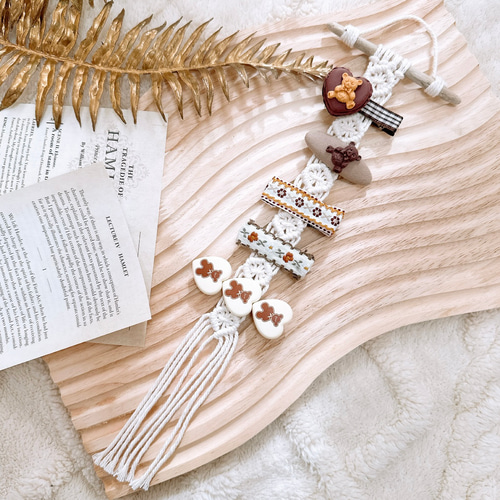 マクラメ ヘアクリップホルダー ヘアクリップ・バナナクリップ sarah  