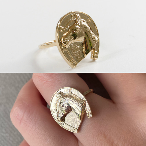 ホースシューリング 幸運モチーフ 馬蹄 ネックレス・ペンダント