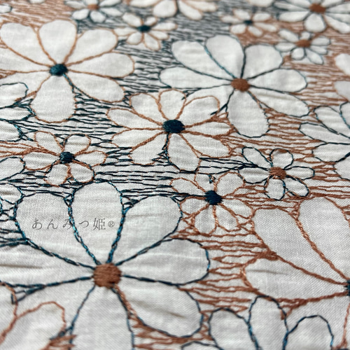 綿の刺繍半衿 花ざかり 春色 和装小物（帯・半襟） あんみつ姫®︎ 半衿