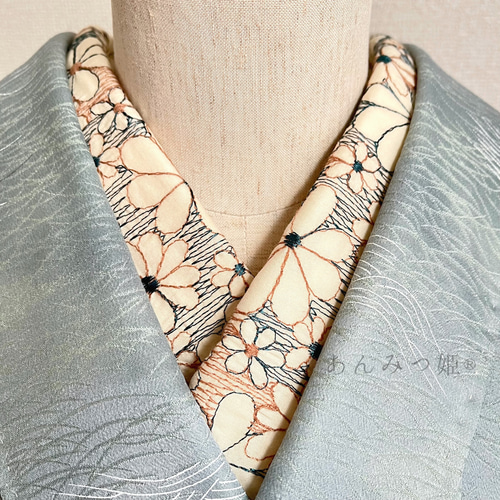 半襟 着物 刺繍 正絹 半衿 衿 和装 くらべ