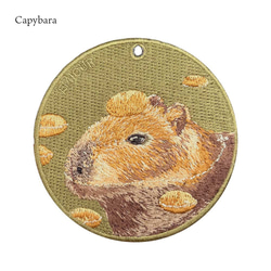 カピバラ みかん オレンジ 温泉 capybara ネズミ プレゼント ギフト キーチェーン キーホルダー or-121 7枚目の画像