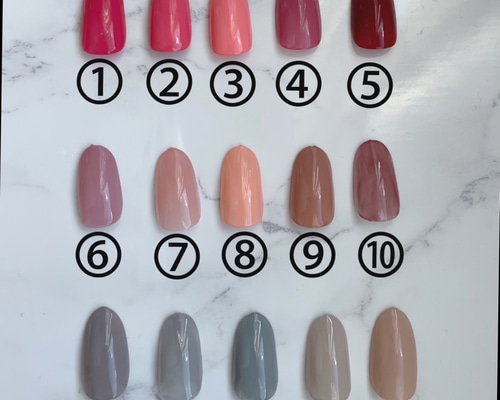 ジェルネイル/ネイルチップ/ワンカラーネイル/2色 ネイルチップ（つけ