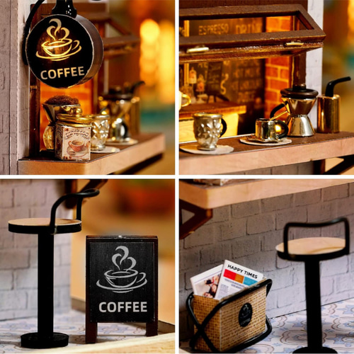 Oeuf's cafe♡　ミニチュア 受注制作】cafe風 お家オブジェ その他インテリア雑貨 komakoma