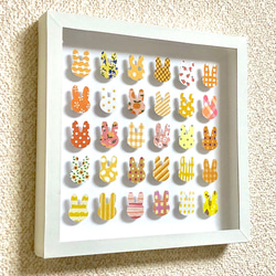 ウォールアート mini 壁飾り うさぎ（イエロー） 5枚目の画像