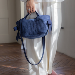 ヌビリボンバッグ ミニサイズ フェミニン 洗える 大容量 通勤 マザーズ