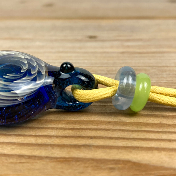 Fume Dot Helix Twist Glass  ボロシリケイトガラスペンダント WITF8 12枚目の画像