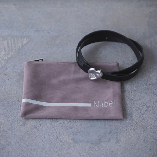Nabel×hiros23コラボ ハートバックルベルト：ショートシルバー