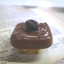 帯留め/帯留　チョコレート/チョコ/ショコラ　コーヒー豆 3枚目の画像