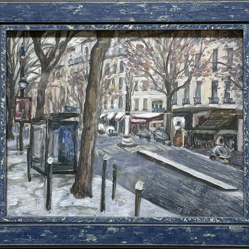 油絵原画『冬のParis』　一点物　フランス作品　　超希少❣️ 油絵原画『冬のParis』一点物フランス作品超希少❣️