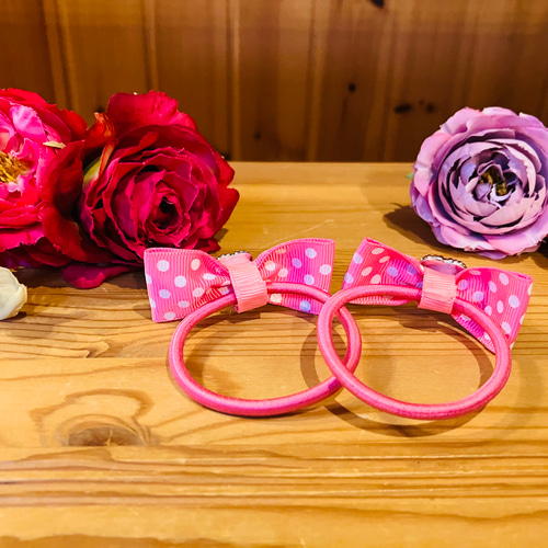 ヘアゴム 2個セット リボンヘアゴム パルパルーザ ミニー ミニーマウ  