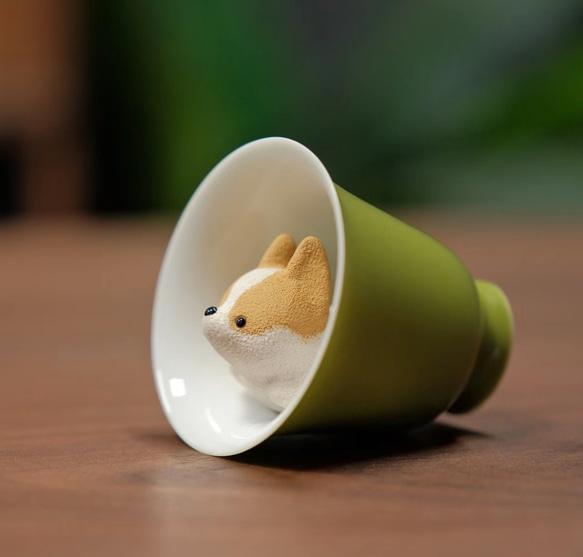 ウェルシュ・コーギー 陶器 置き物 オブジェ インテリア だるま